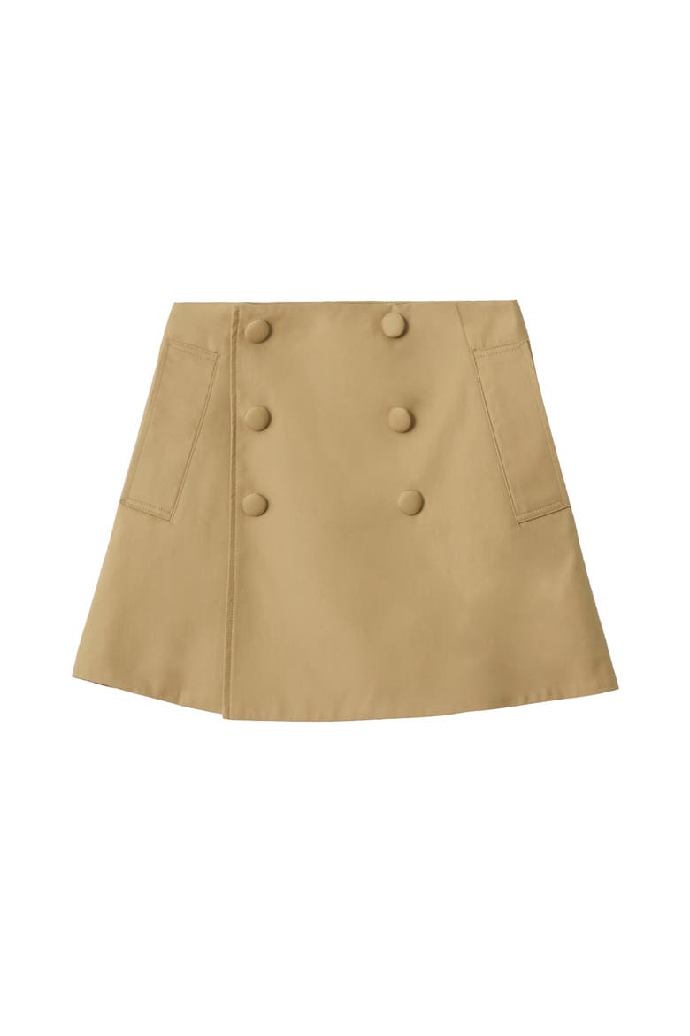 Cotton Trench Skirt, Main, color, Sand beige