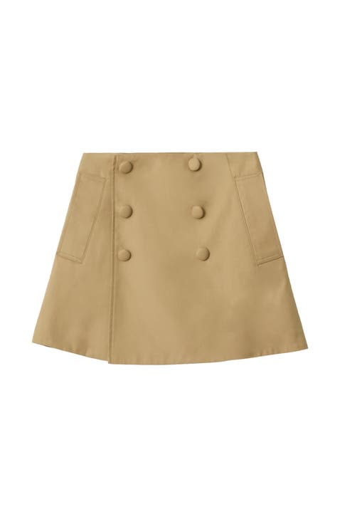 Cotton Trench Skirt