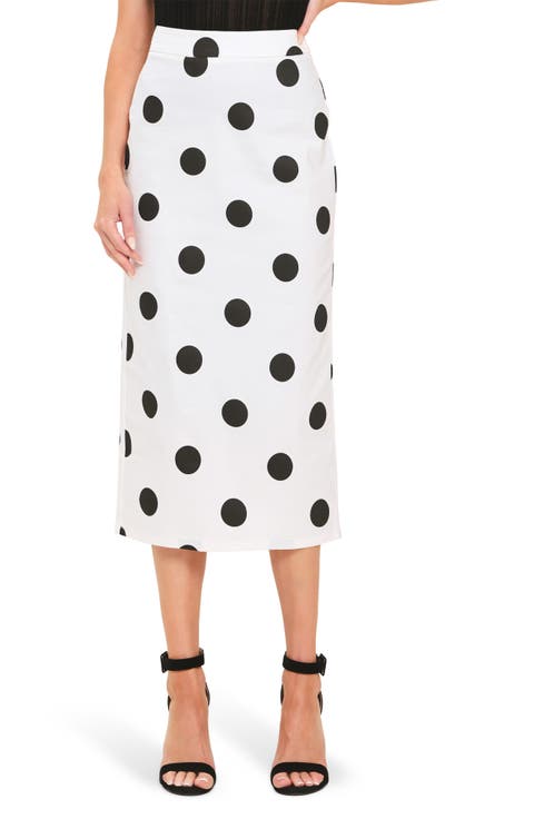 Polka Dot Pencil Skirt