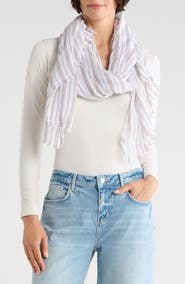 Vince Stripe Cotton Scarf