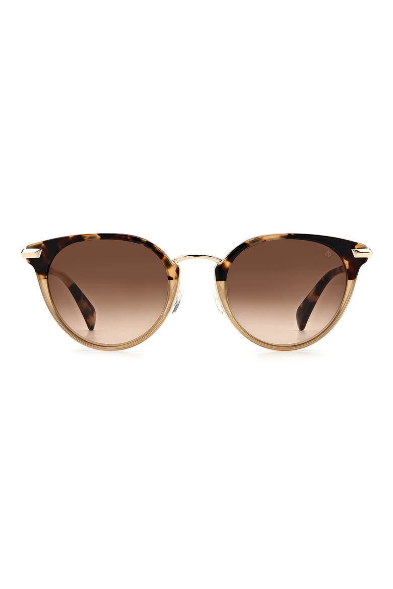 53mm Round Sunglasses, Main, color, HAVANA HONEY / BROWN GRADIENT