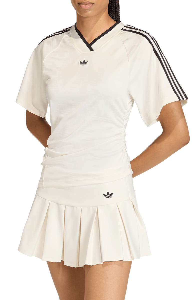 adidas Originals Ruched Soccer Jersey, Main, color, 