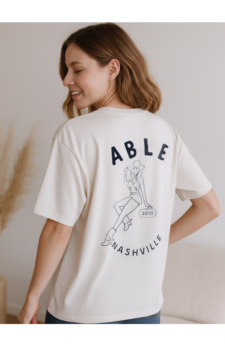 ABLE Easy Now Short Sleeve Tee Bone, Main, color, Bone