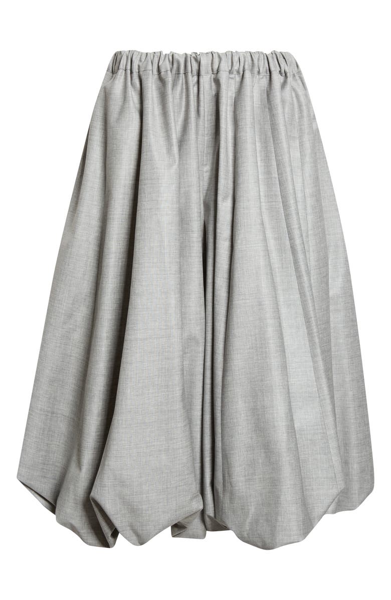 Tao Comme des Garçons Yarn Dyed Crop Tropical Wool Balloon Pants, Main, color, Top Gray