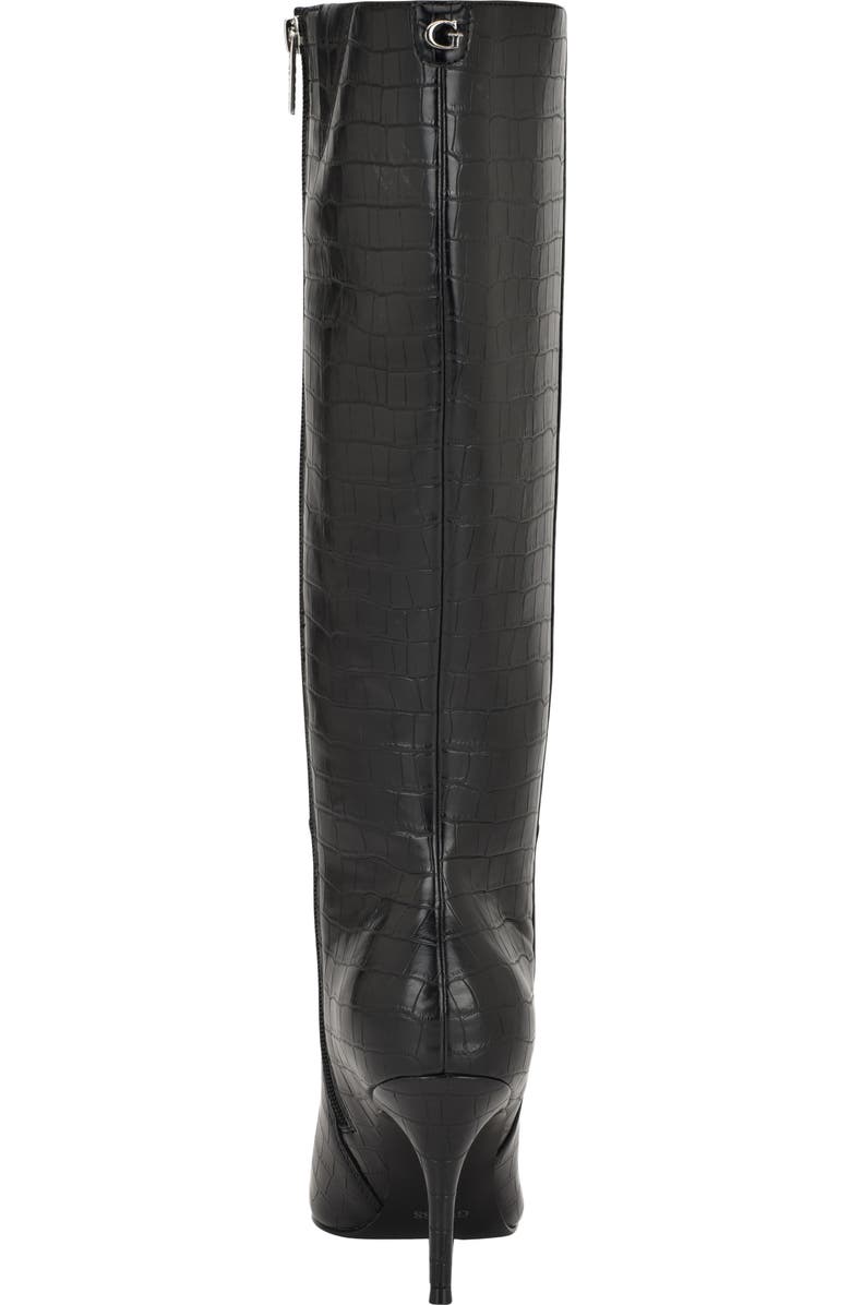 GUESS Gressa Knee High Pointed Toe Boot, Alternate, color, Black