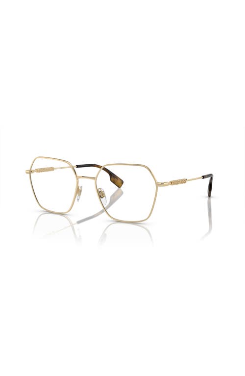 Burberry 54mm Irregular Optical Glasses In Gold