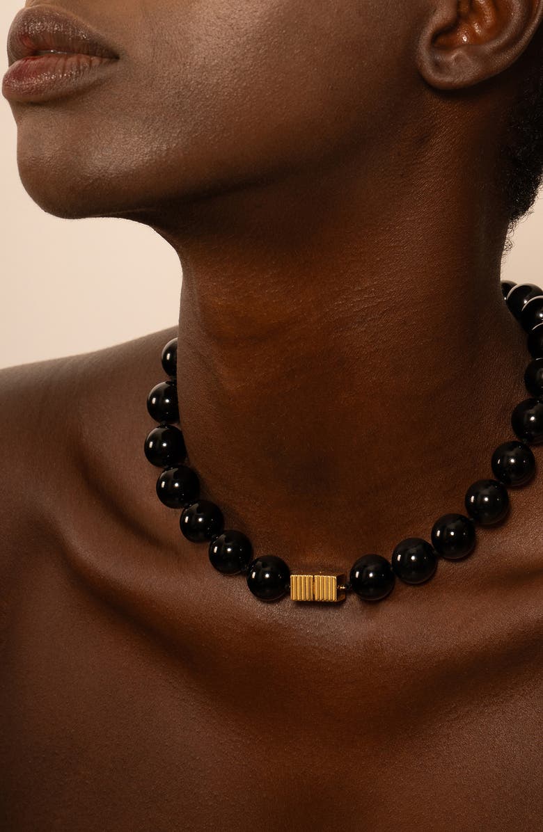 IVI Los Angeles Linda Onyx Beaded Necklace, Alternate, color,