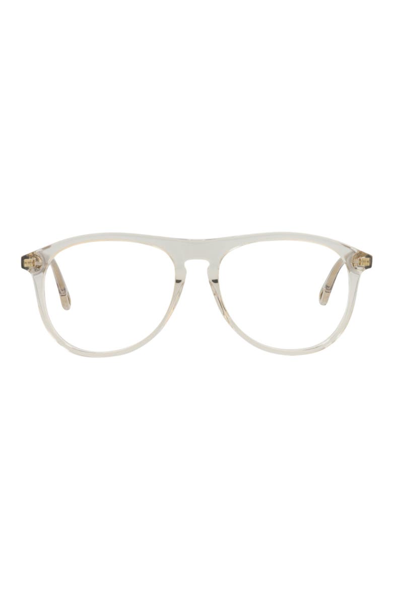 54mm Aviator Optical Glasses, Main, color, BEIGE BEIGE TRANSPARENT
