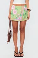 Princess Polly Provoke Floral Wrap Miniskirt