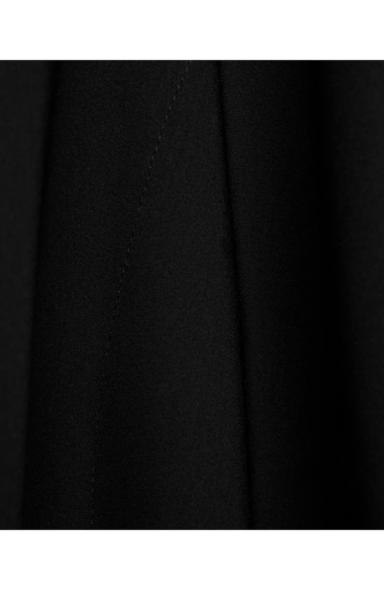 MANGO Asymmetric Sleeve Turtleneck Sweater Dress, Alternate, color, Black