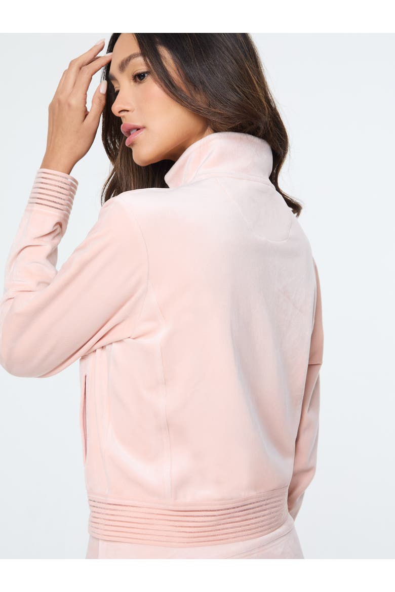 Piera Velour Track Jacket, Alternate, color, EVENING SAND