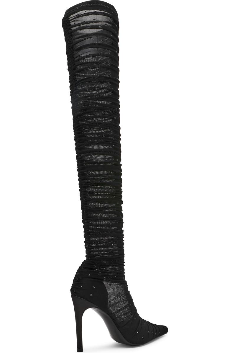 Steve Madden Rashida Sheer Mesh Over the Knee Boot, Alternate, color, Black Mesh
