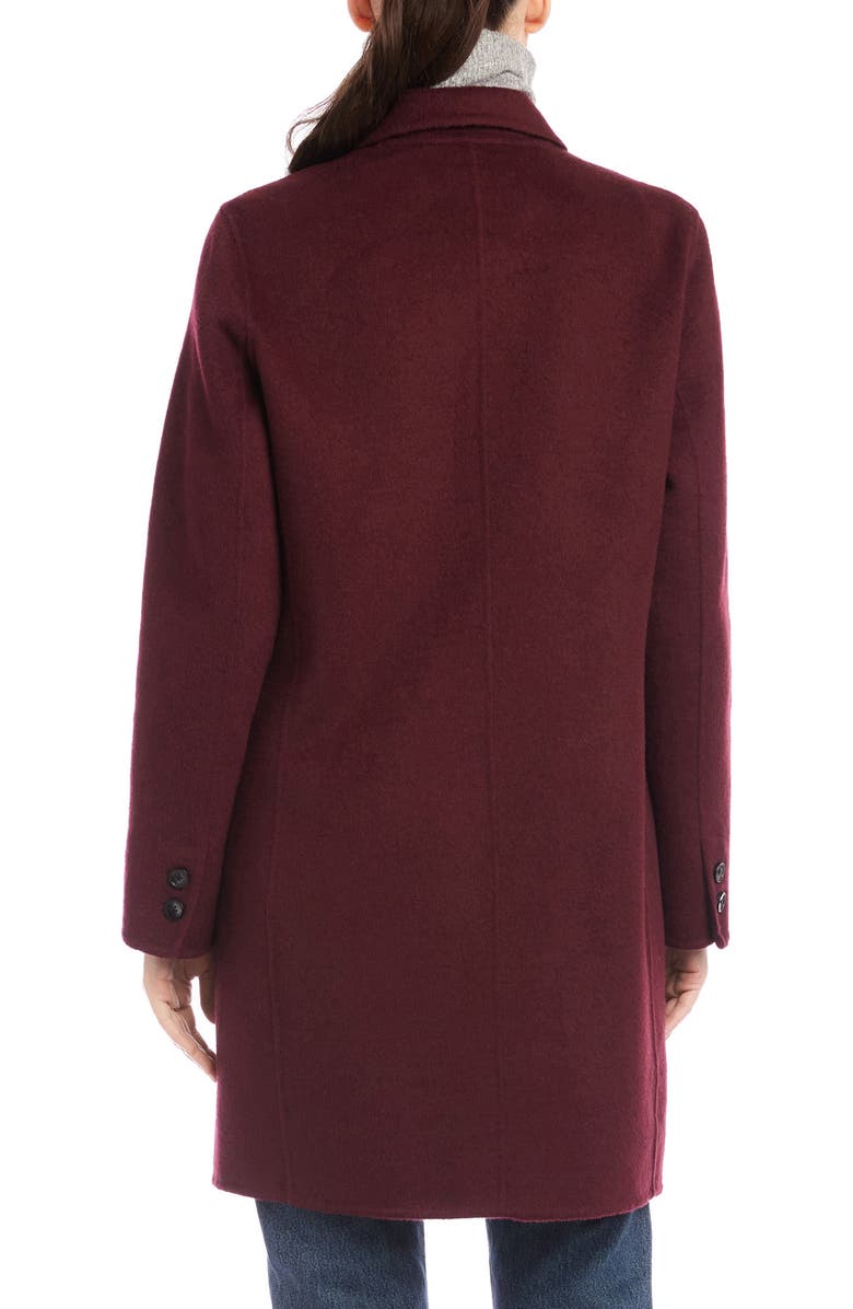 FIFTEEN TWENTY Row Brushed Wool Blend Coat, Alternate, color, Wine