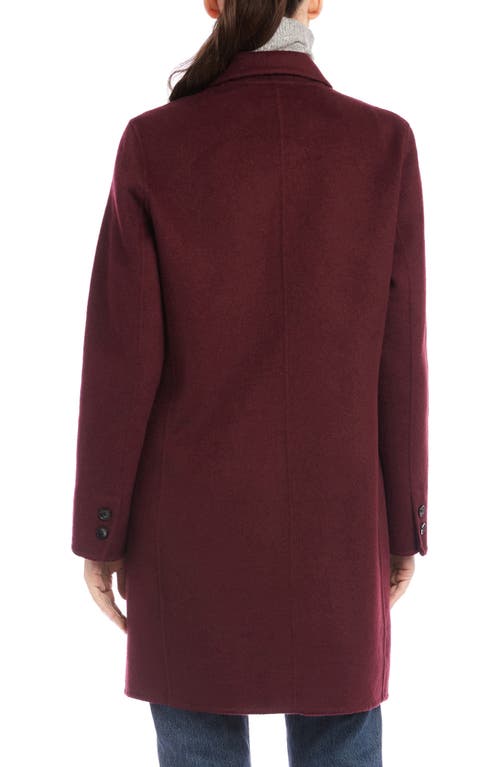 Fifteen Twenty Row Brushed Wool Blend Coat In Burgundy