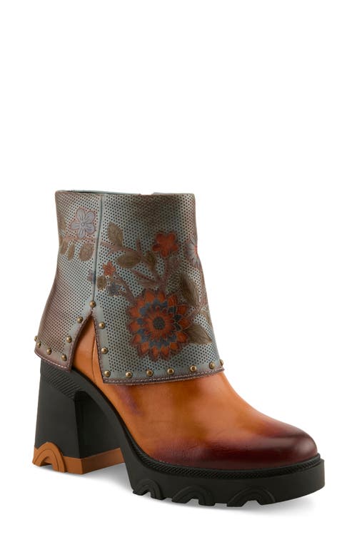 L'artiste By Spring Step Carizma Foldover Shaft Platform Bootie In Multi
