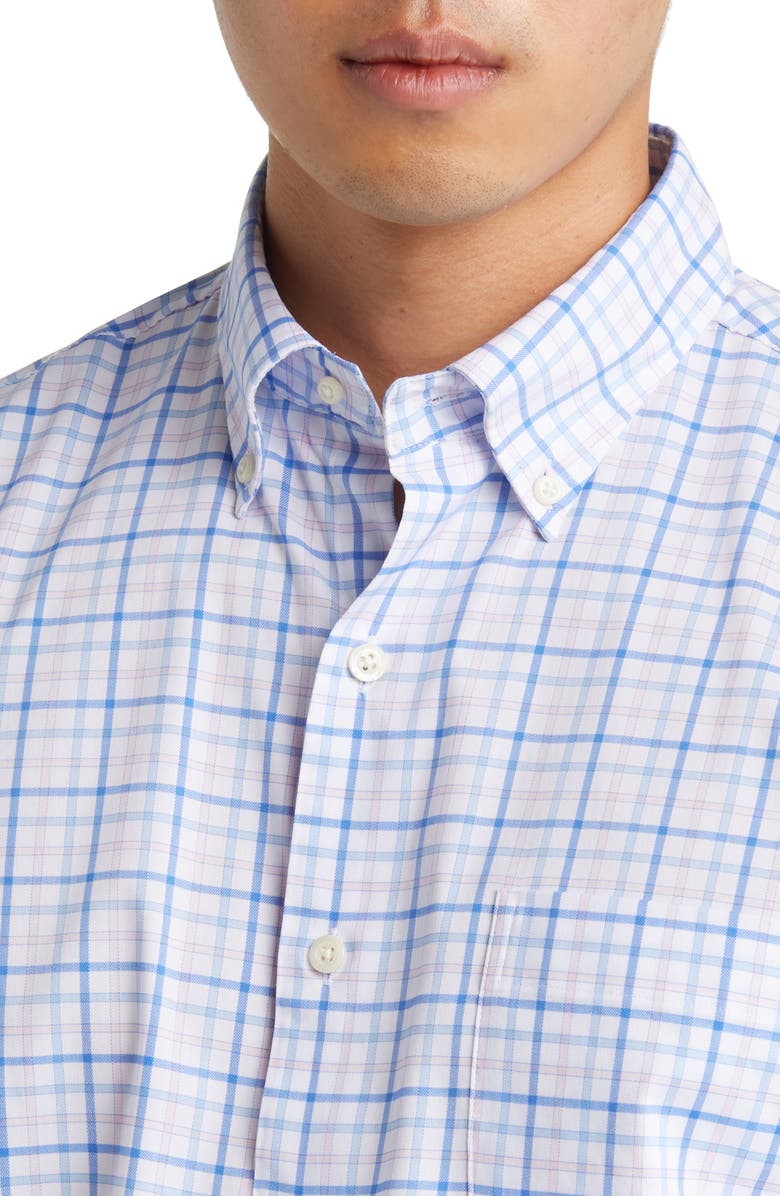 Peter Millar Cutler Check Stretch Button-Down Shirt, Alternate, color, 