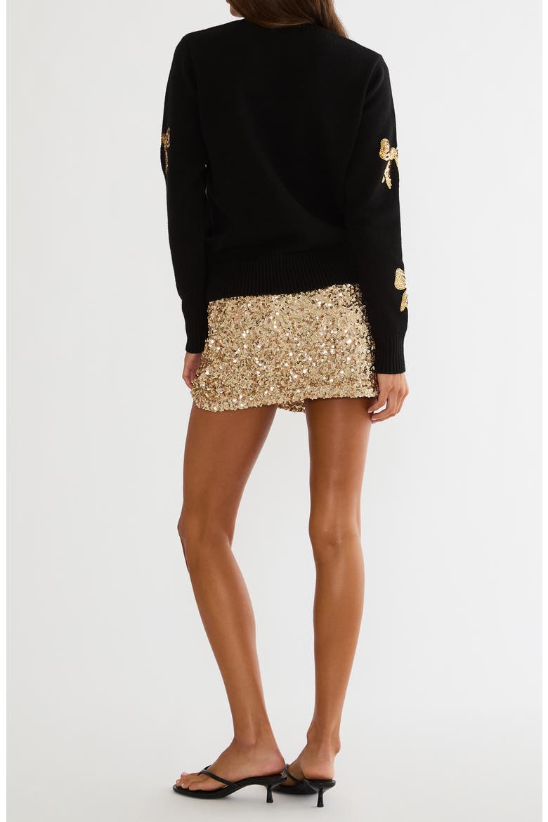 Trixie Sequin Miniskirt, Alternate, color, GOLD SPARKLE