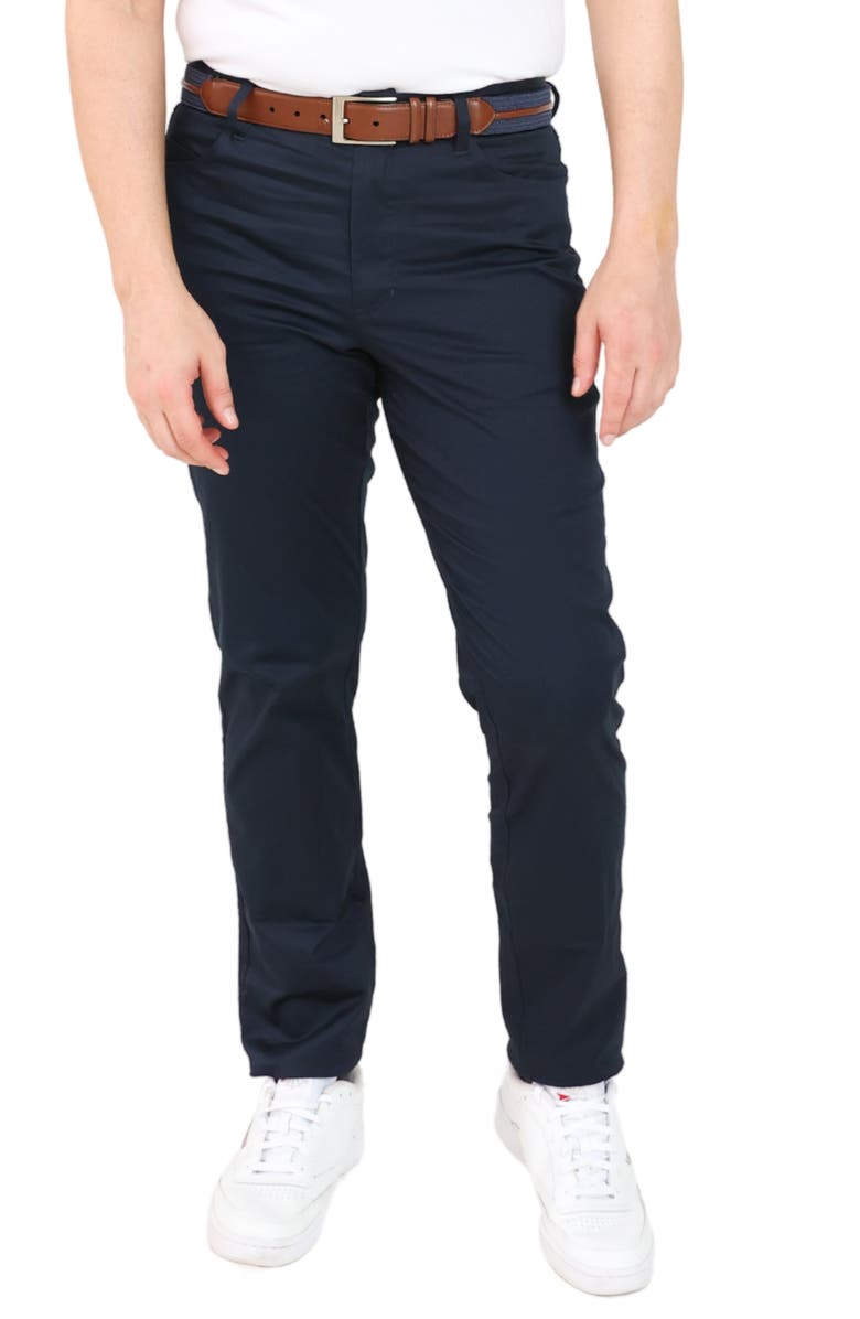 TailorByrd Stretch Cotton Chino Pants, Main, color, Navy