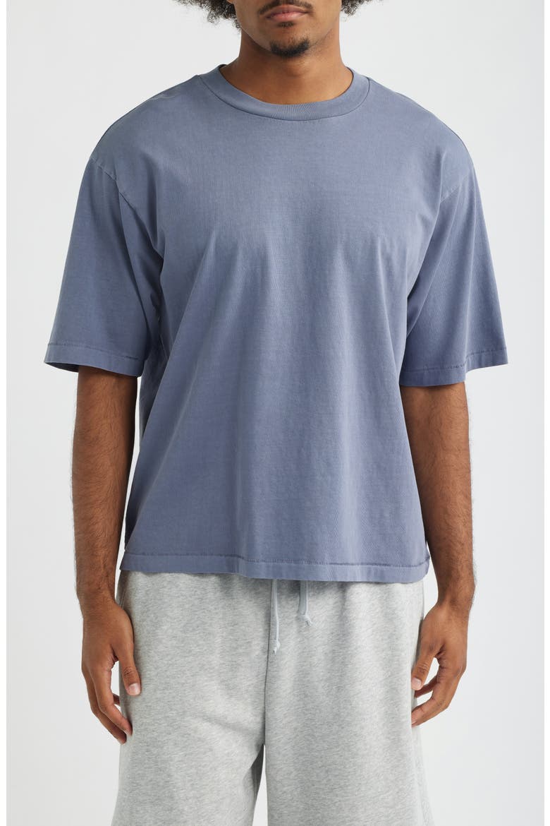 Garment Dyed Boxy Crop T-Shirt, Main, color, GREY FOLKSTONE