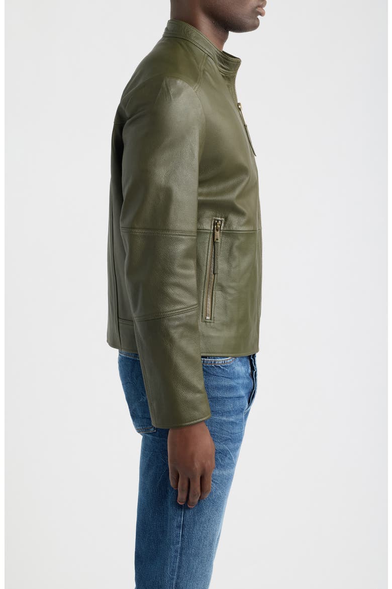 Lokis Leather Jacket, Alternate, color, OPEN GREEN