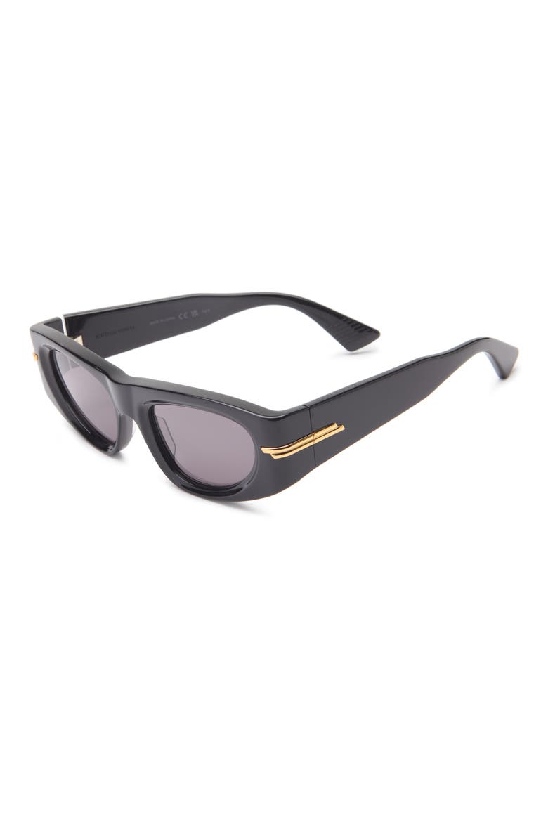 51mm Oval Sunglasses, Alternate, color, BLACK BLACK GREY