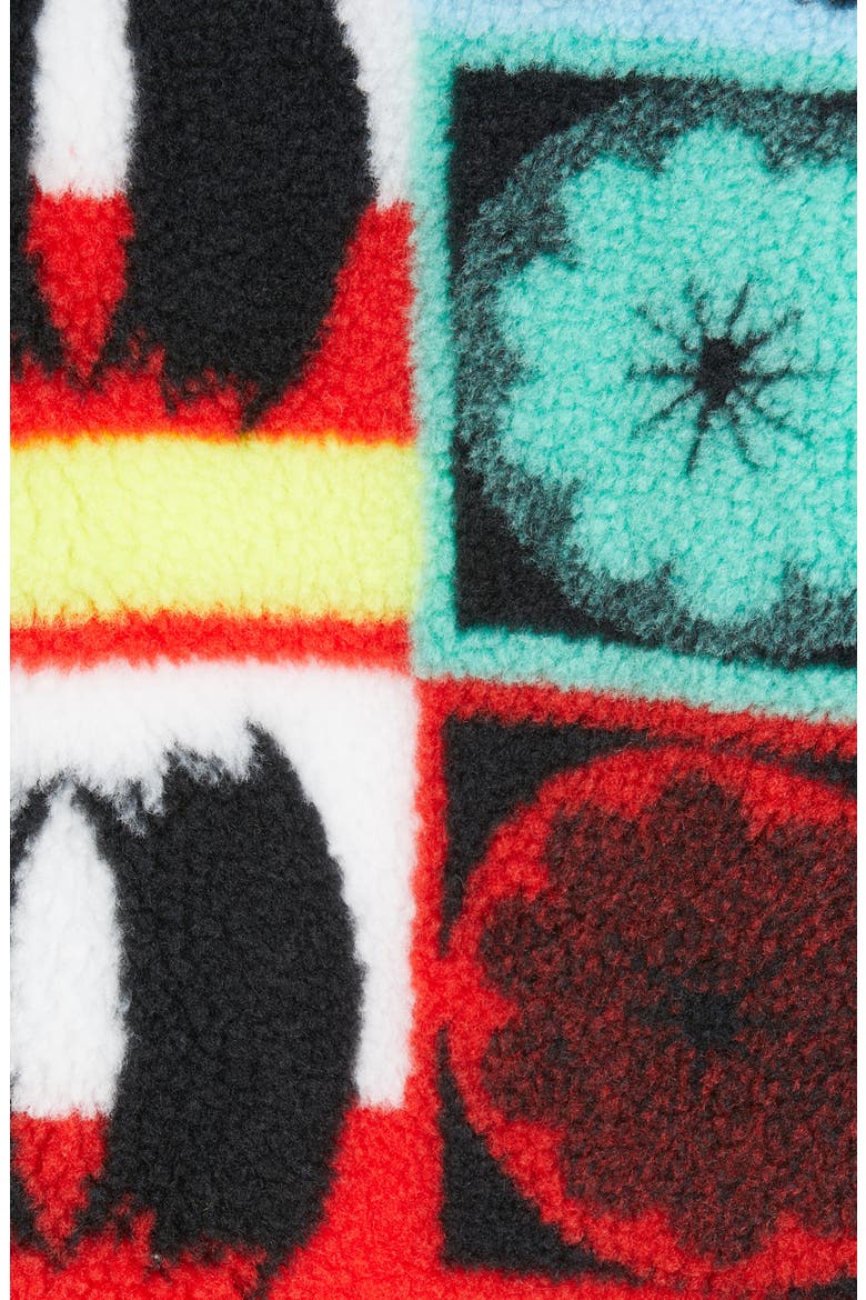 Petzi Oversize Recycled High Pile Fleece Jacket, Alternate, color, BLUE / RED / YELLOW MULTI