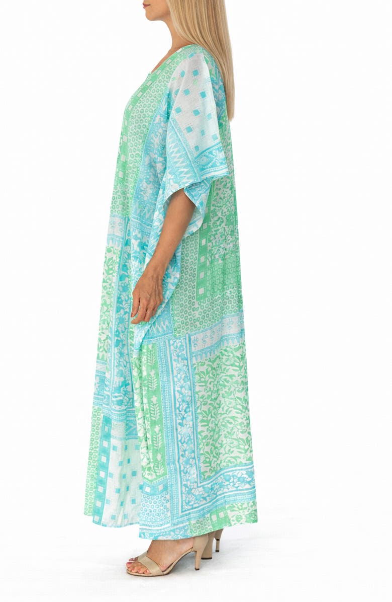 RANEES <p>Long Cotton Cover-Up</p>, Alternate, color, Blue