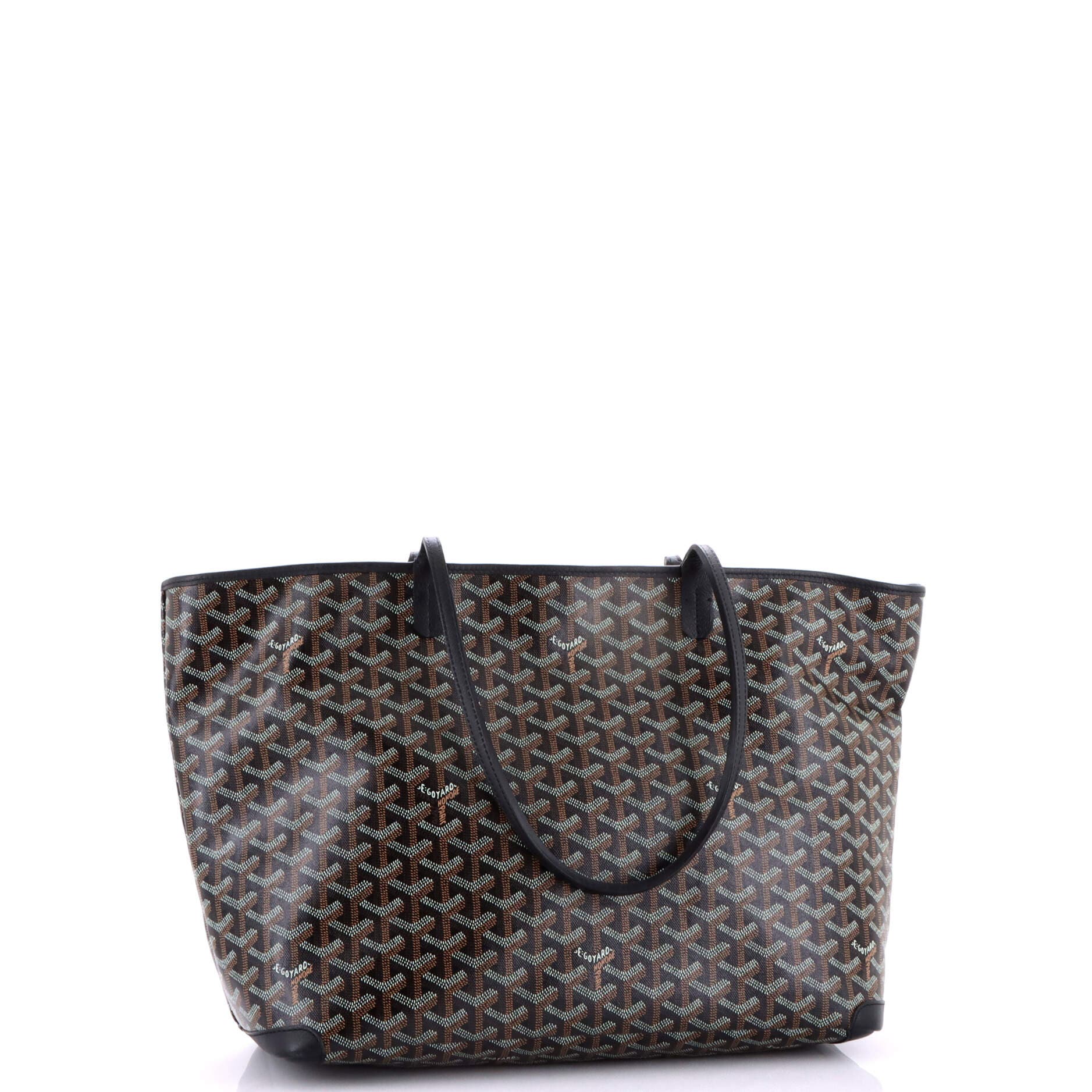 Pre-Owned Goyard Artois Tote Coated Canvas MM, Alternate, color, Black