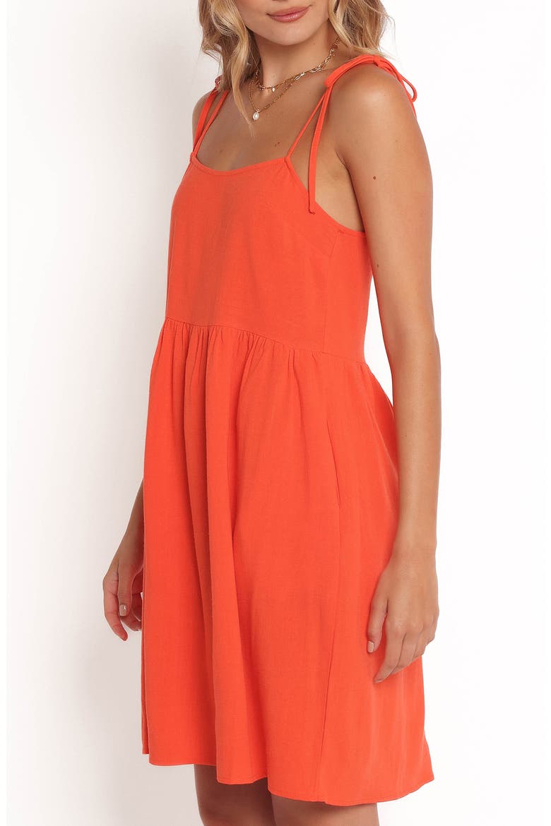 Emerson Tie Strap Minidress, Alternate, color, ORANGE