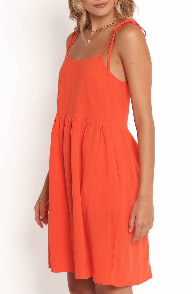Petal & Pup Emerson Tie Strap Minidress, Alternate, color, Orange