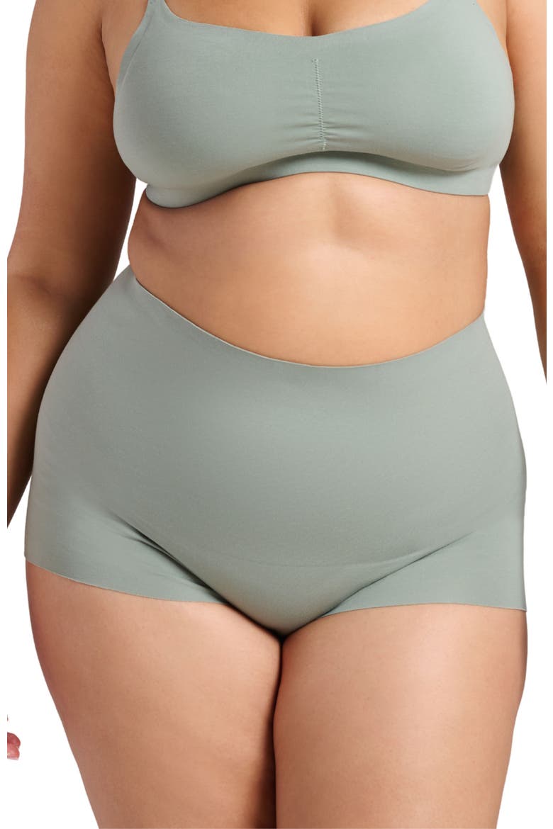 Organic Cotton No-Show Shaping Boy Short, Main, color, Sage