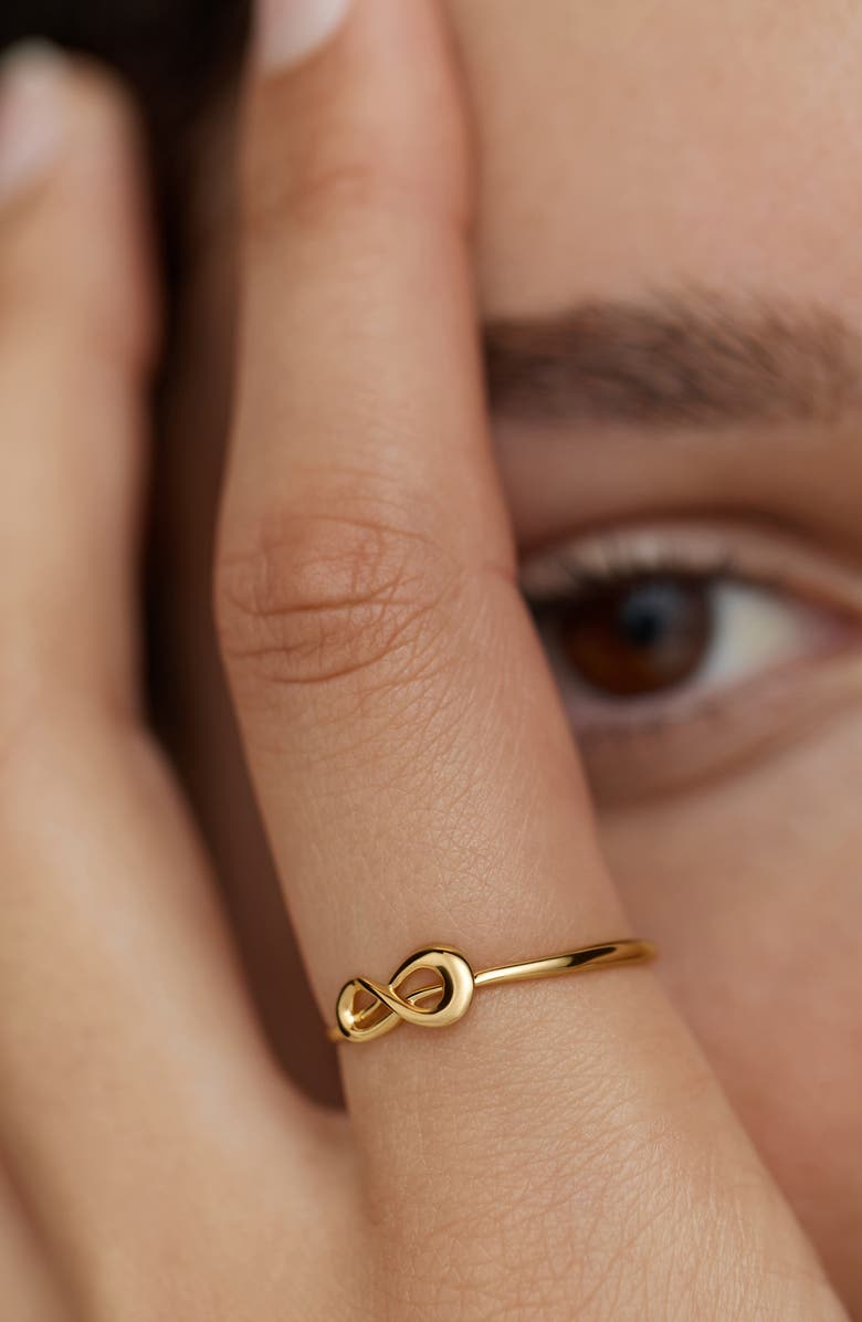 Monica Vinader Infinity Ring, Alternate, color, 18Ct Gold Vermeil