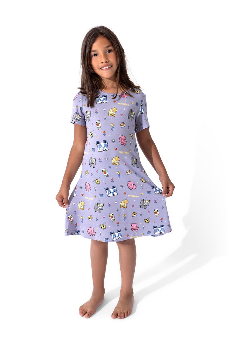 Kids' Minecraft Pixel Pals Short Sleeve Dress, Alternate, color, Minecraft Pixel Pals