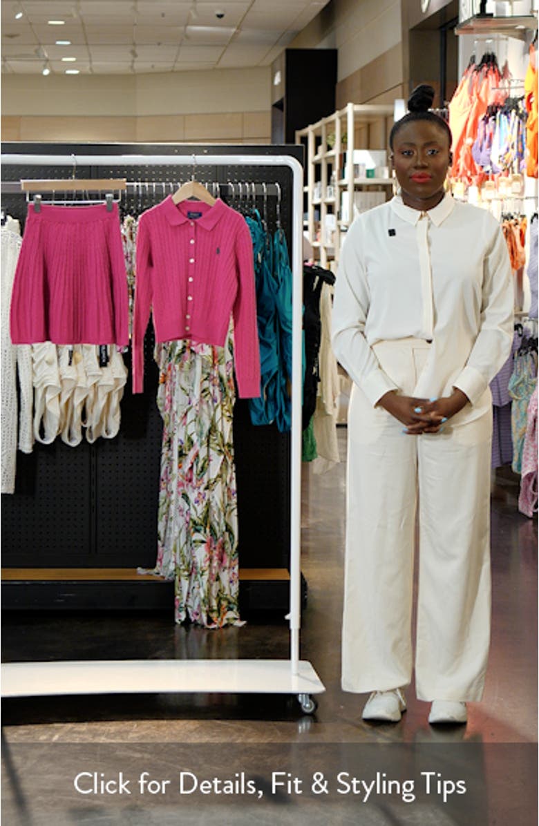 Kids' Cable Knit Cardigan & Skirt Set, sales video thumbnail