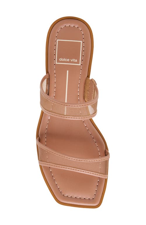 Dolce Vita Milany Womens Faux Leather Slip-on Strappy Sandals In Cider Mesh