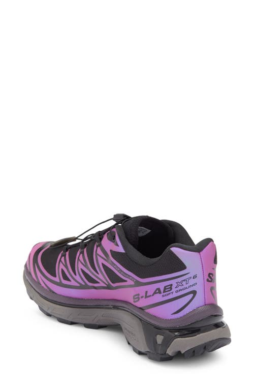 Salomon Gender Inclusive Xt-6 Iridescent Trail Shoe In Black