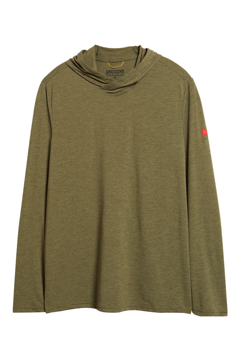 Airtex Long Sleeve Hooded Performance Top, Alternate, color, HEATHER BURNT OLIVE