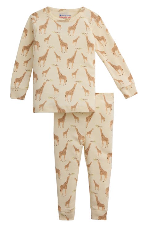 Kids' Jolie Giraffe Two-Piece Fitted Pajamas (Baby & Toddler)