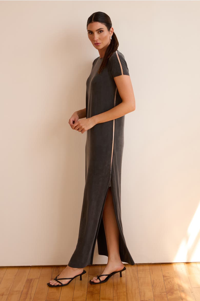 The Cupro Infinity Tee Maxi Dress, Alternate, color, INK