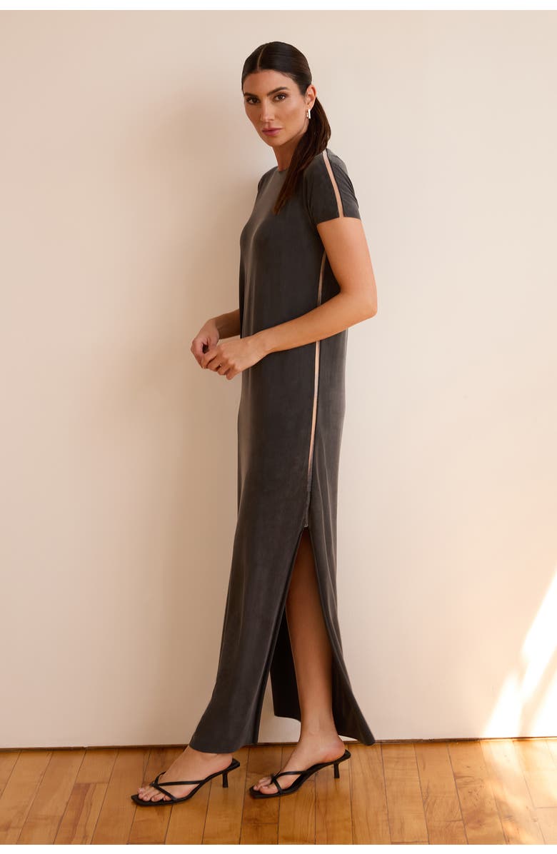 KADA The Cupro Infinity Tee Maxi Dress, Alternate, color, Ink