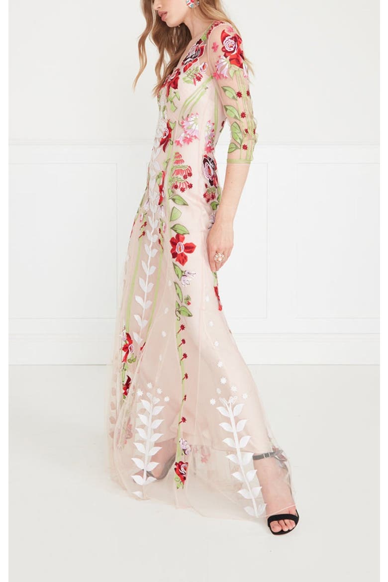 Lucille V-Neck Dress, Alternate, color, Cameo Pink