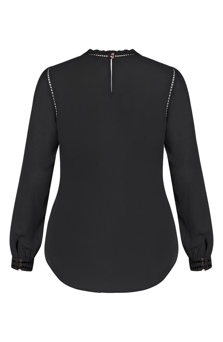 City Chic Kiss Me Quick Long Sleeve Blouse, Alternate, color,