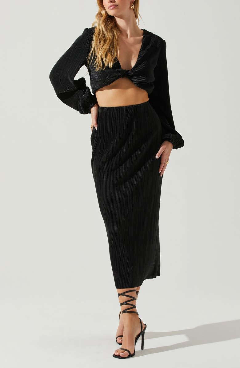 ASTR the Label Cataleya Plissé Skirt, Alternate, color, 