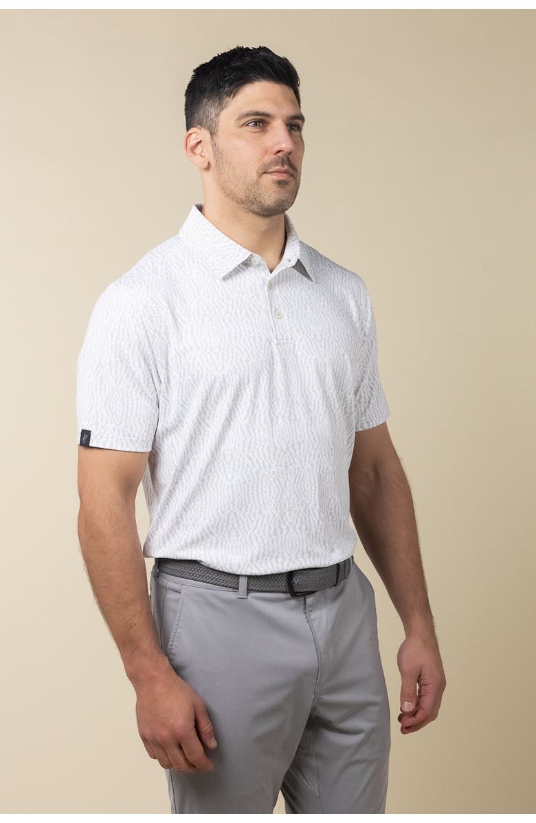 ASHWORTH GOLF Wavy Caps Polo, Alternate, color, Stone Grey