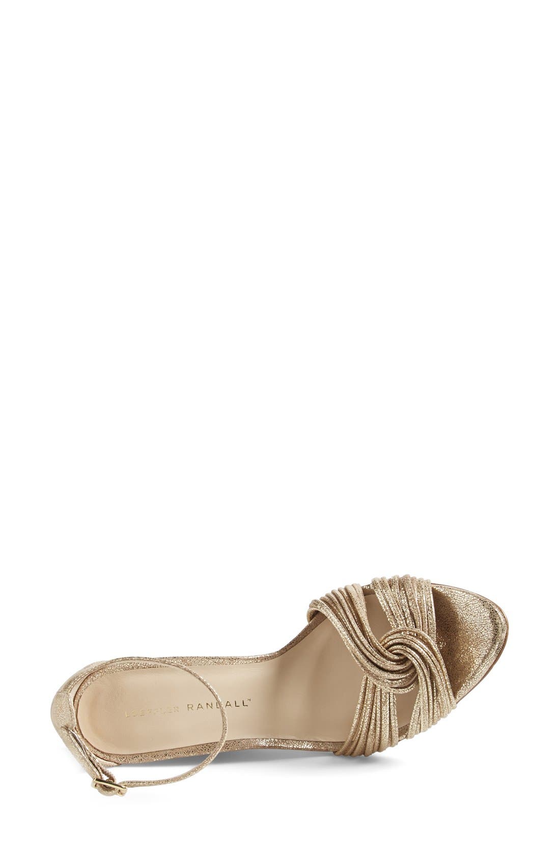 'Allegra' Metallic Leather Wedge Sandal, Alternate, color, GOLD
