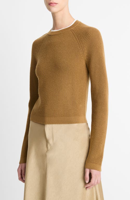 Vince Contrast Trim Merino Wool & Cashmere Sweater