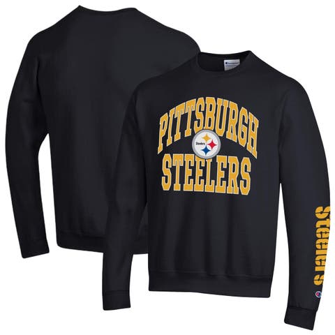 Men's Champion  Black Pittsburgh Steelers Powerblend Fleece Sweatshirt