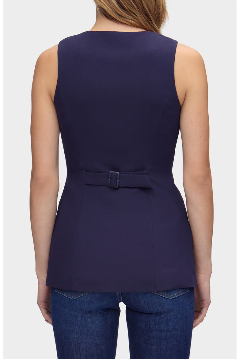 Leo Collarless Vest, Alternate, color, NAVY