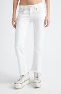 R13 Boy Distressed Straight Leg Ankle Jeans