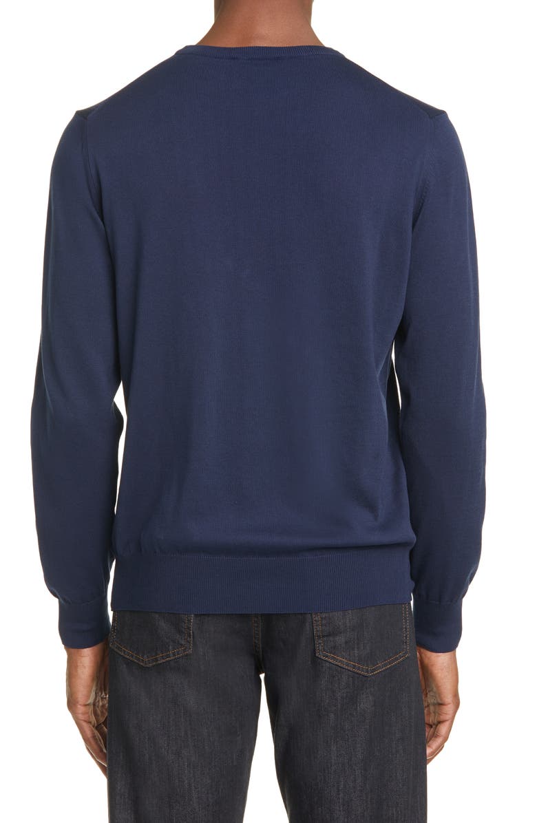 Canali Classic Fit Cotton Crewneck Sweater, Alternate, color,